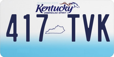 KY license plate 417TVK