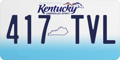 KY license plate 417TVL