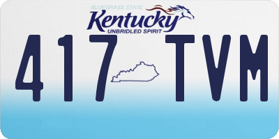 KY license plate 417TVM