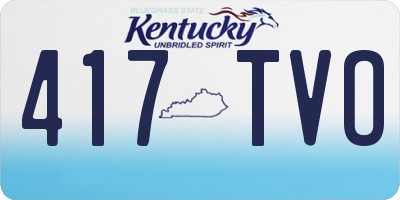 KY license plate 417TVO