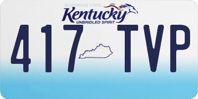 KY license plate 417TVP