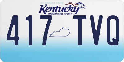 KY license plate 417TVQ