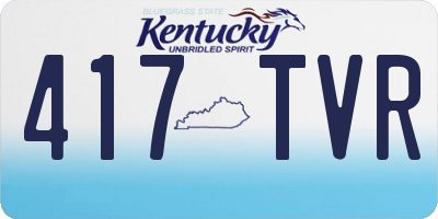 KY license plate 417TVR