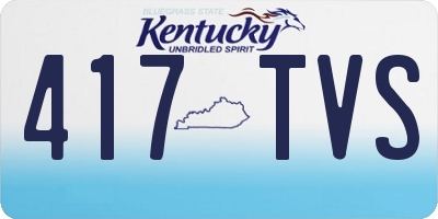 KY license plate 417TVS