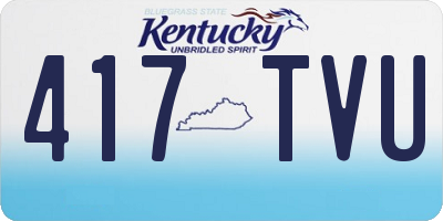 KY license plate 417TVU