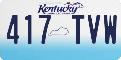 KY license plate 417TVW