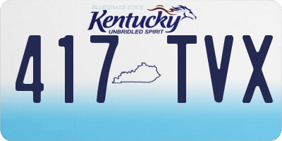 KY license plate 417TVX