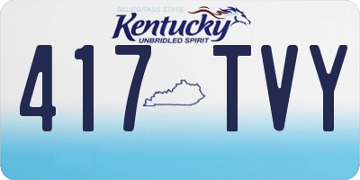 KY license plate 417TVY