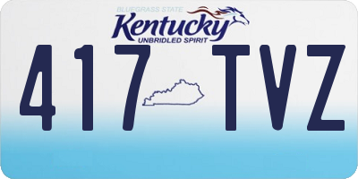 KY license plate 417TVZ