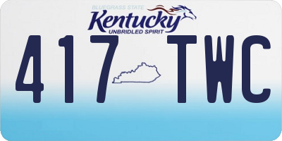 KY license plate 417TWC
