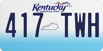 KY license plate 417TWH