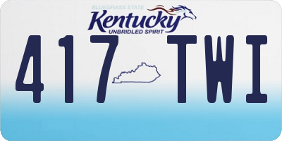 KY license plate 417TWI