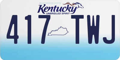 KY license plate 417TWJ