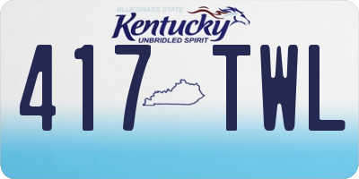KY license plate 417TWL