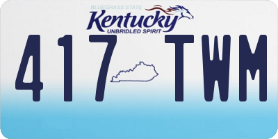 KY license plate 417TWM