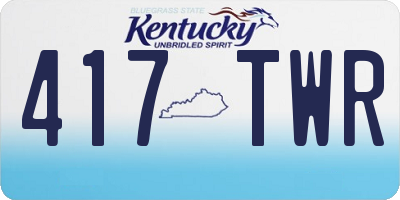 KY license plate 417TWR