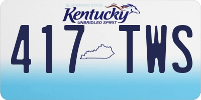KY license plate 417TWS