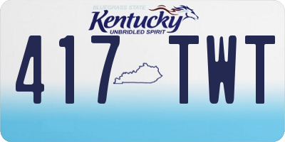 KY license plate 417TWT