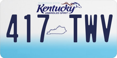 KY license plate 417TWV
