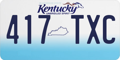 KY license plate 417TXC