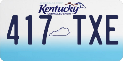 KY license plate 417TXE