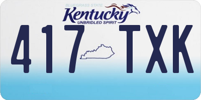 KY license plate 417TXK