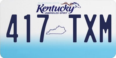 KY license plate 417TXM