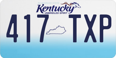 KY license plate 417TXP