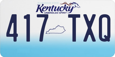 KY license plate 417TXQ