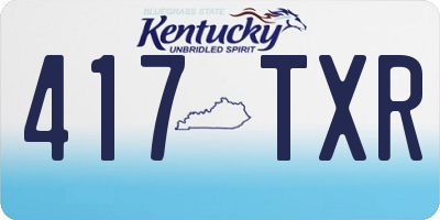 KY license plate 417TXR