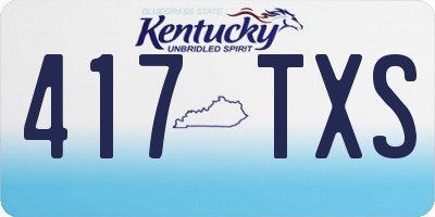 KY license plate 417TXS