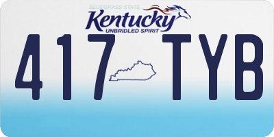 KY license plate 417TYB