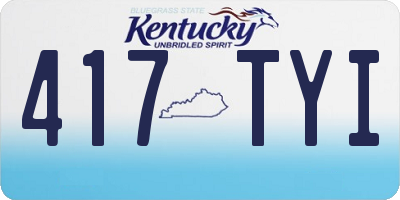 KY license plate 417TYI