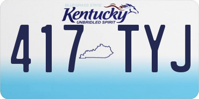 KY license plate 417TYJ