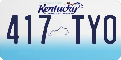 KY license plate 417TYO