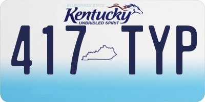 KY license plate 417TYP
