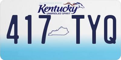 KY license plate 417TYQ