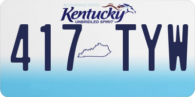 KY license plate 417TYW