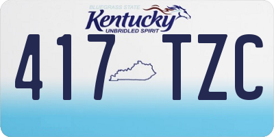 KY license plate 417TZC