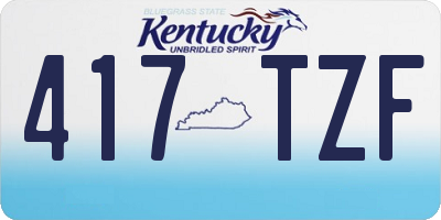 KY license plate 417TZF