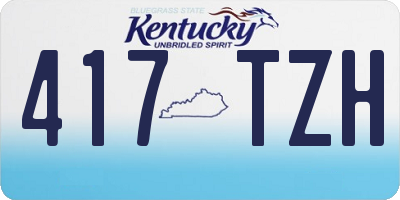 KY license plate 417TZH