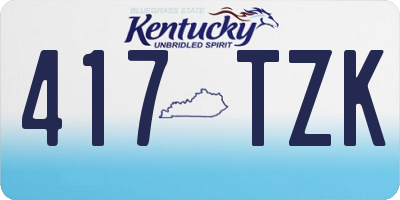 KY license plate 417TZK