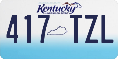 KY license plate 417TZL