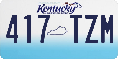 KY license plate 417TZM