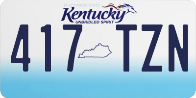 KY license plate 417TZN