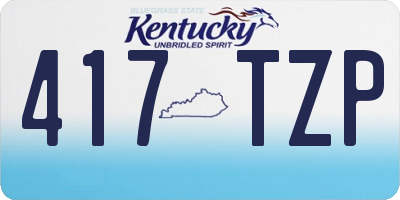 KY license plate 417TZP