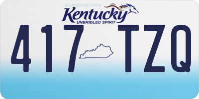 KY license plate 417TZQ