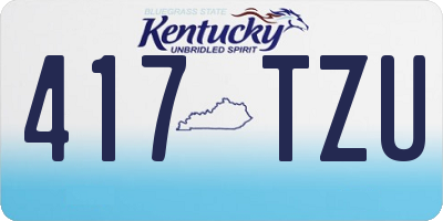 KY license plate 417TZU