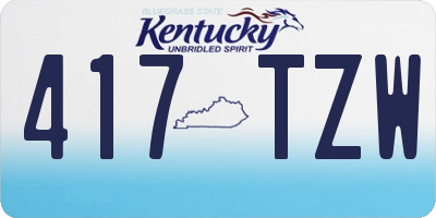 KY license plate 417TZW