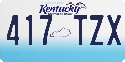 KY license plate 417TZX